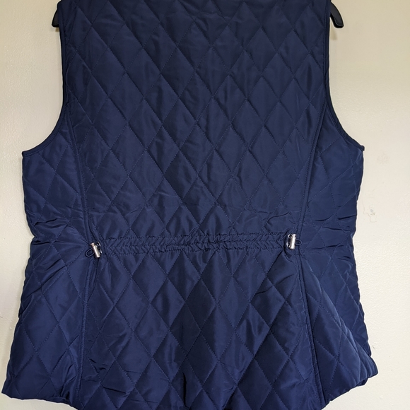 Croft & Borrow Women's Navy Blue Down Vest - Picture 3 of 6
